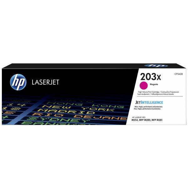 Картридж HP 203X CF543X лазерный пурпурный увеличенной емкости (2500 стр) оригинал
