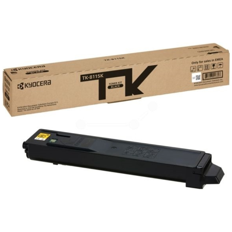 Картридж лазерный Kyocera TK-8115K/1T02P30NL0, черный, 12000 страниц, оригинальный, для Kyocera M812