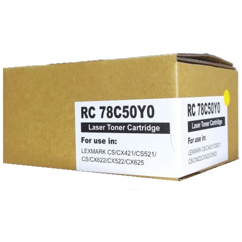 Картридж RC 78C50YE/78C50Y0 для Lexmark LaserPrinter CS421/CX421/CS521/CX522/CS622/CX622  (1.4K)